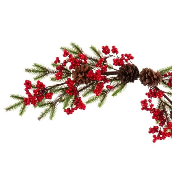 Bordduk Jul Rød Flerfarget Plast Foam Ananas 70 cm