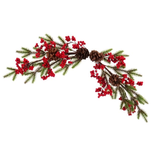 Bordduk Jul Rød Flerfarget Plast Foam Ananas 70 cm