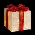 Miniatyrbilde 3 av 3: Julekule Hvit Rød Metall Fiber Gaveeske 25 x 25 x 31 cm (3 enheter)