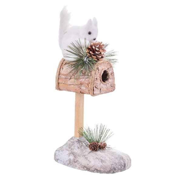 Julekule Flerfarget Plast Polyfoam Ekorn 21 x 13 x 35 cm