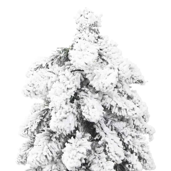 vidaXL Tekojoulukuusi lumihuurre esivalaistu 130 LED-valoa 210 cm PVC