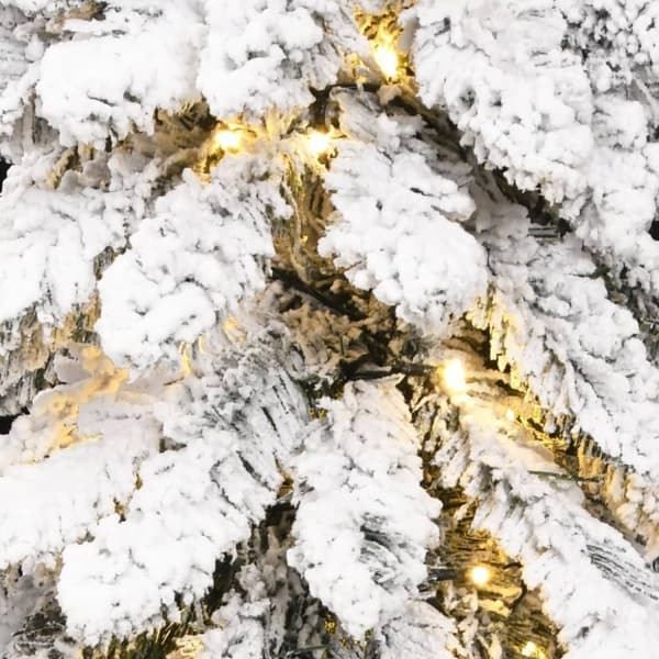 vidaXL Tekojoulukuusi lumihuurre esivalaistu 130 LED-valoa 210 cm PVC