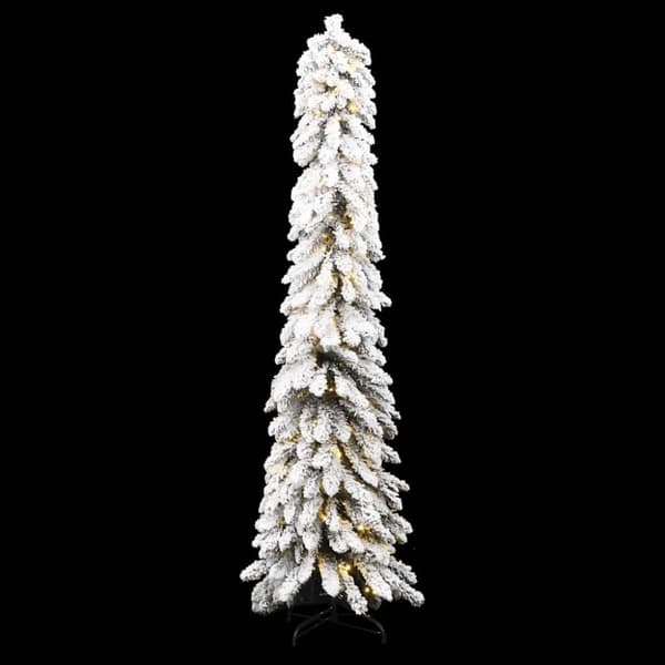 vidaXL Tekojoulukuusi lumihuurre esivalaistu 130 LED-valoa 210 cm PVC