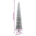 Pikkukuva 7 / 7: vidaXL Ohut tekojoulukuusi jalustalla ja lumihuurteella 270 cm PVC