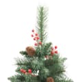 Miniatyrbillede 4 af 9: vidaXL kunstigt juletræ med grankogler og bær 240 cm hængslet