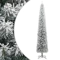Miniatyrbild 1 av 7: vidaXL Smal julgran med stativ och snö 300 cm PVC