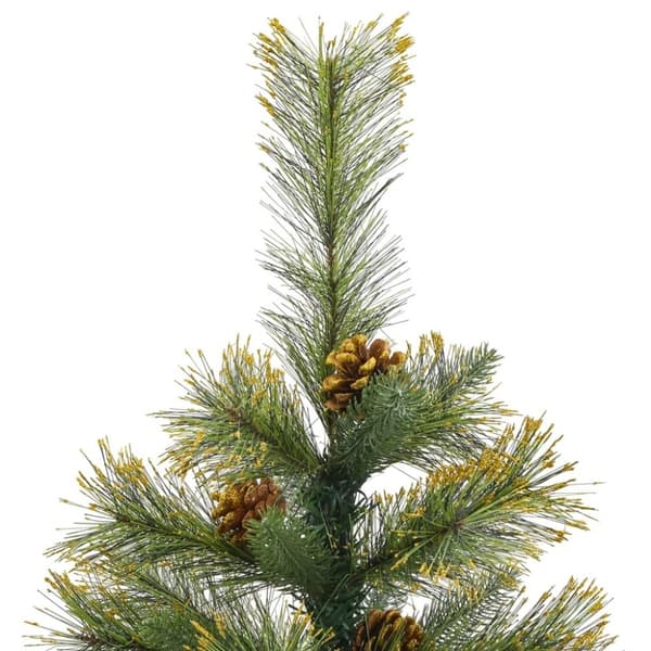 vidaXL Tekojoulukuusi saranoilla ja kävyillä 120 cm