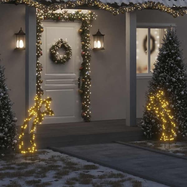 vidaXL Jouluvalokoriste meteori piikeillä 115 LED-valoa 89 cm
