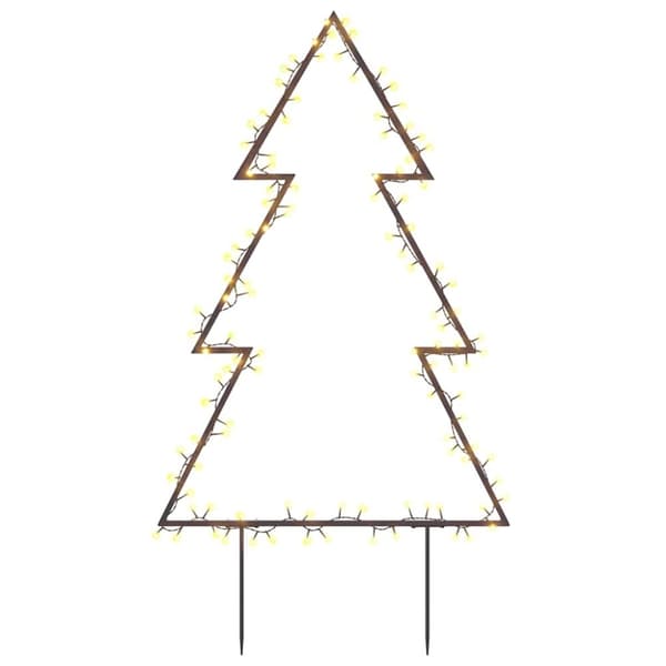 vidaXL Julträd med spett 115 LEDs 90 cm