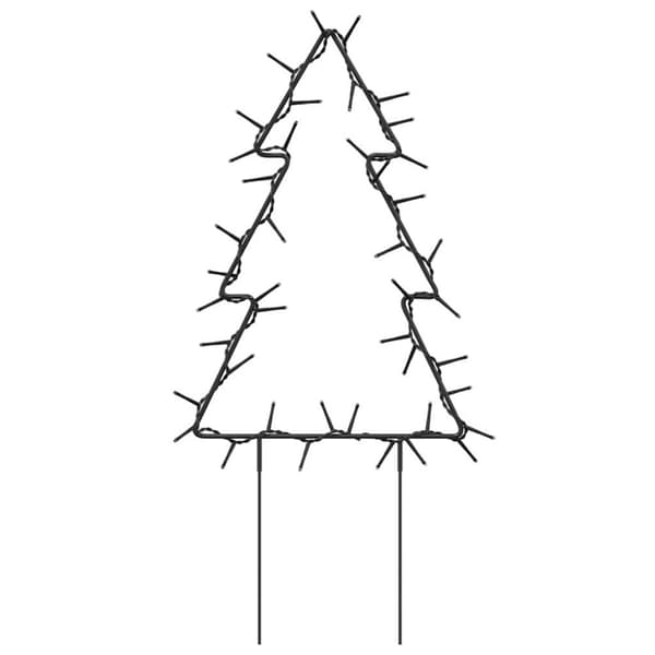 vidaXL Joulukuusi valokoriste maapiikeillä 3 kpl 50 LED-valoa 30 cm