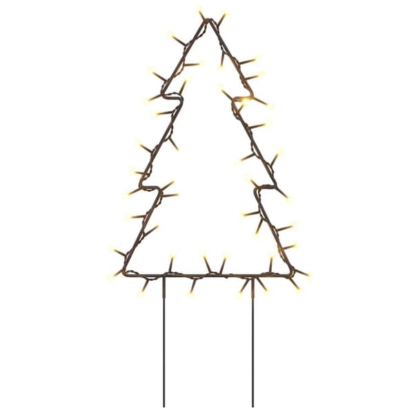 vidaXL Joulukuusi valokoriste maapiikeillä 3 kpl 50 LED-valoa 30 cm