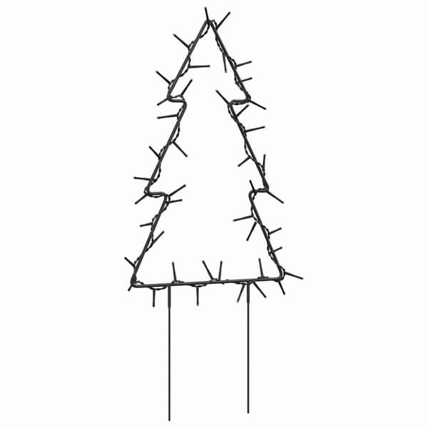 vidaXL Joulukuusi valokoriste maapiikeillä 3 kpl 50 LED-valoa 30 cm