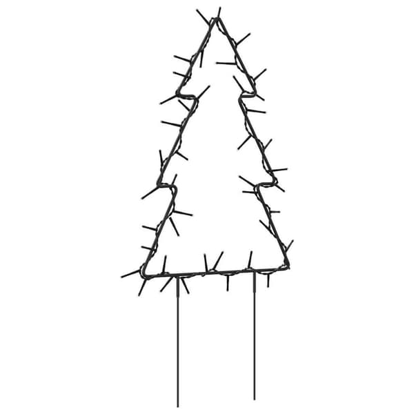 vidaXL Joulukuusi valokoriste maapiikeillä 3 kpl 50 LED-valoa 30 cm