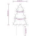 Pikkukuva 11 / 11: vidaXL Joulukuusi valokoriste maapiikeillä 3 kpl 50 LED-valoa 30 cm