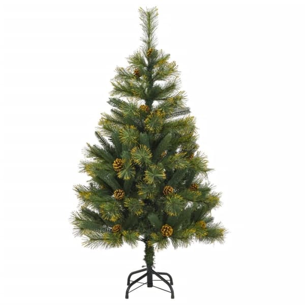 vidaXL kunstigt juletræ med grankogler 150 cm hængslet