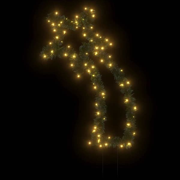 vidaXL Jouluvalokoriste meteori piikeillä 80 LED-valoa 62 cm