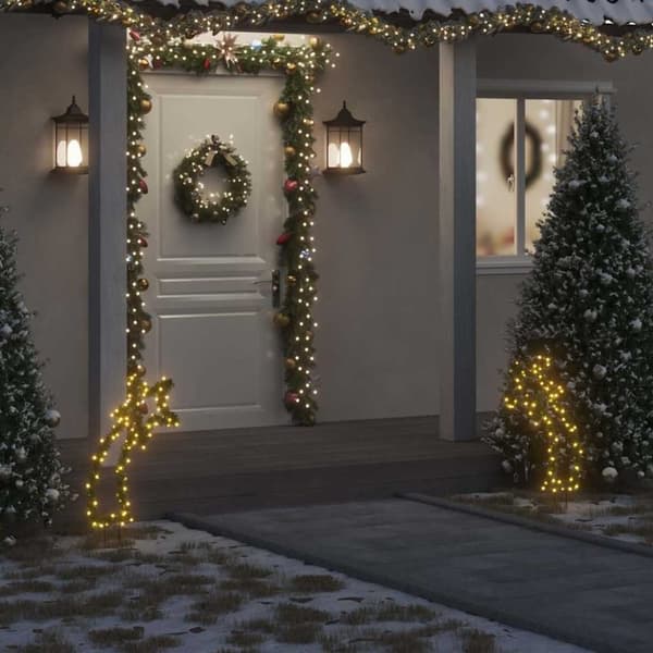 vidaXL Jouluvalokoriste meteori piikeillä 80 LED-valoa 62 cm