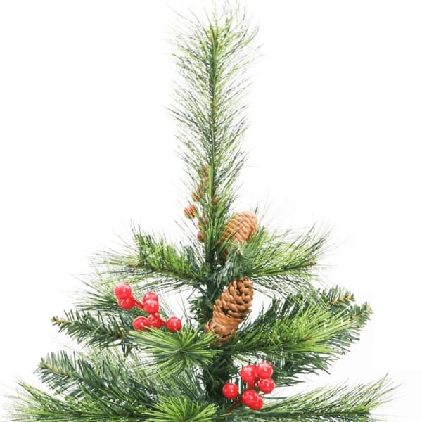 vidaXL Tekojoulukuusi saranoilla, kävyillä ja marjoilla 150 cm