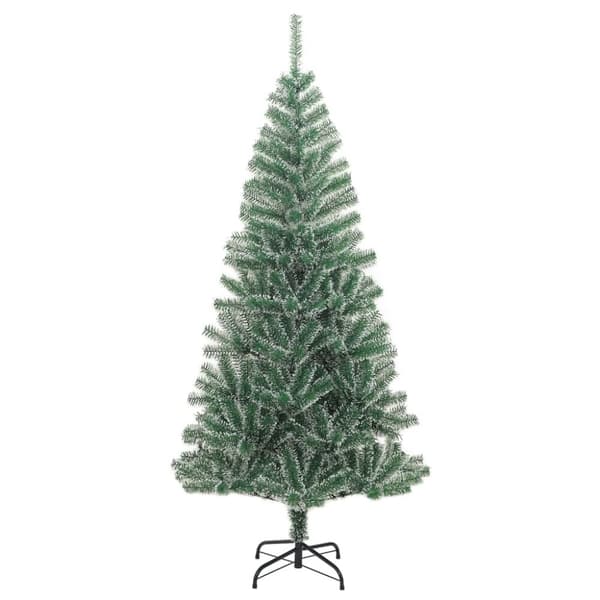 vidaXL Plastgran med snö grön 210 cm