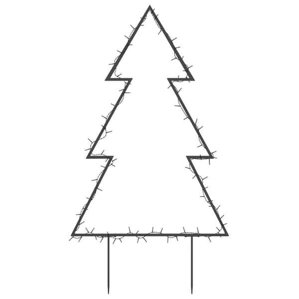 vidaXL Julelysdekorasjon med plugger tre 80 LEDs 60 cm