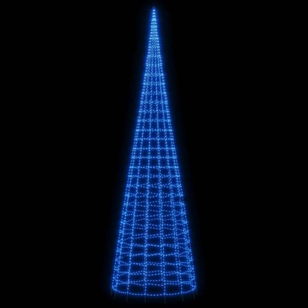 vidaXL Julbelysning till flaggstång 3000 LEDs blå 800 cm