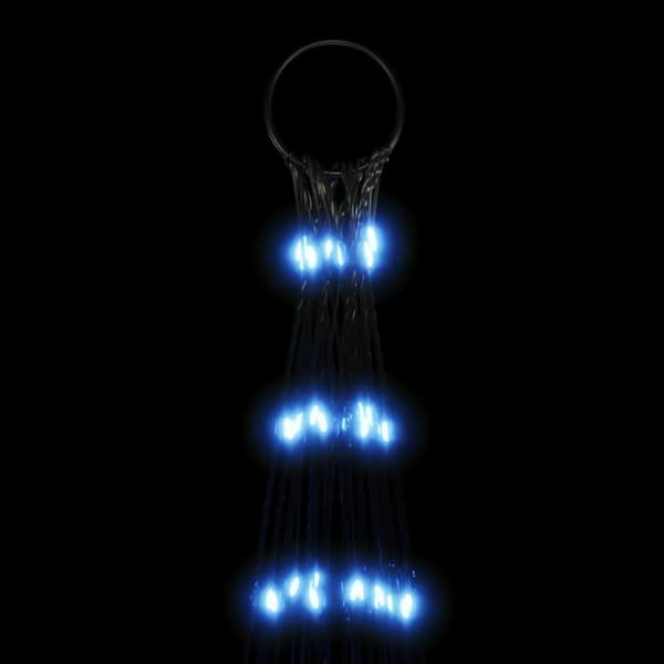 vidaXL Julbelysning till flaggstång 3000 LEDs blå 800 cm