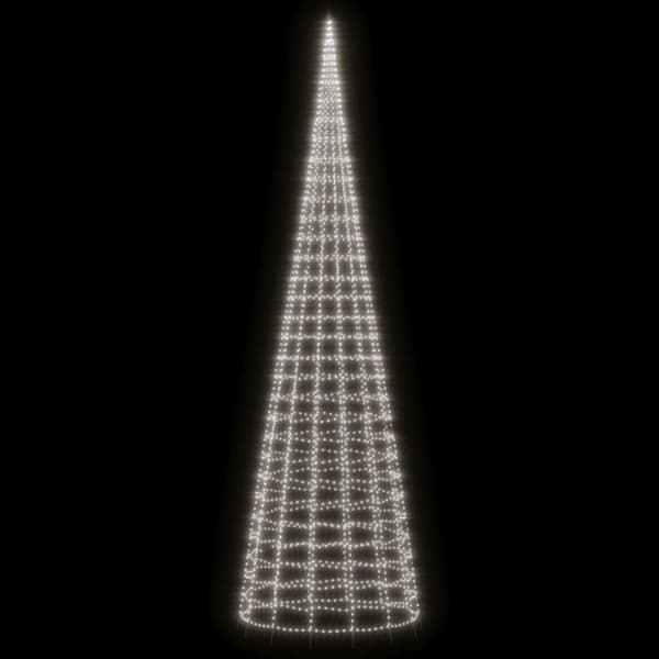 vidaXL Julbelysning till flaggstång 3000 LEDs kallvit 800 cm