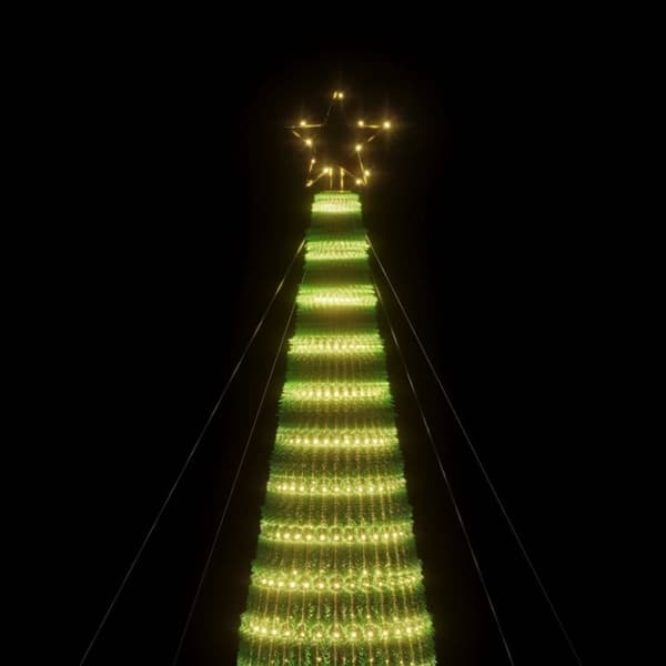 vidaXL LED joulukuusi 1544 lämpimän valkoista LED-valoa 500 cm