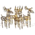 Miniatyrbillede 1 af 8: vidaXL juledekoration 4 stk. rensdyr rattan 160 LED'er varm hvid
