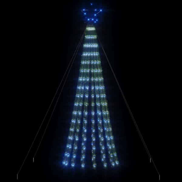 vidaXL Julgranskon 275 LEDs blå 180 cm