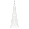 Miniatyrbild 4 av 11: vidaXL LED julgran på flaggstång 1534 LEDs kallvit 500 cm