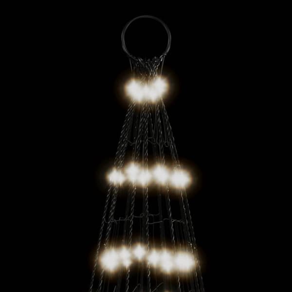 vidaXL LED julgran på flaggstång 1534 LEDs kallvit 500 cm