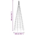 Pikkukuva 11 / 11: vidaXL LED joulukuusi lipputankoon 550 lämpimän valk. LED-valoa 300 cm