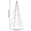 Pikkukuva 11 / 11: vidaXL LED joulukuusi lipputankoon 200 kylmän valk. LED-valoa 180 cm