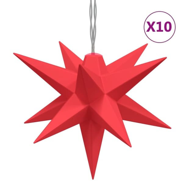 vidaXL juledekoration med 10 LED'er 10 cm rød