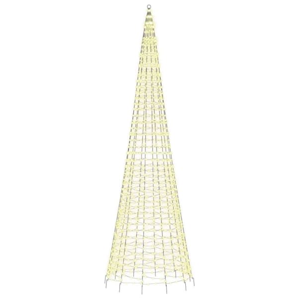 vidaXL Julbelysning till flaggstång 1534 LEDs varmvit 500 cm