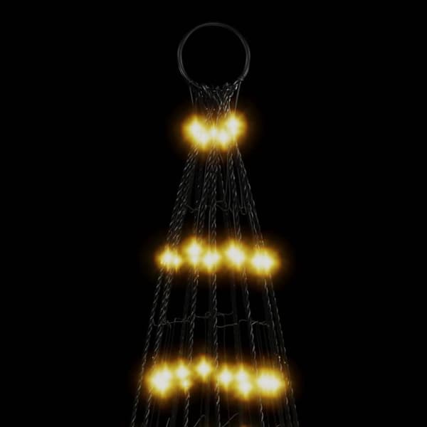 vidaXL Julbelysning till flaggstång 1534 LEDs varmvit 500 cm