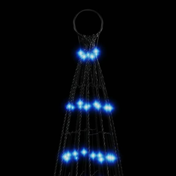 vidaXL LED juletre på flaggstang 1534 LEDs Blå 500 cm