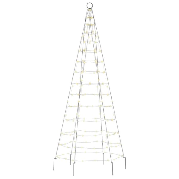 vidaXL Julbelysning till flaggstång 200 LEDs varmvit 180 cm