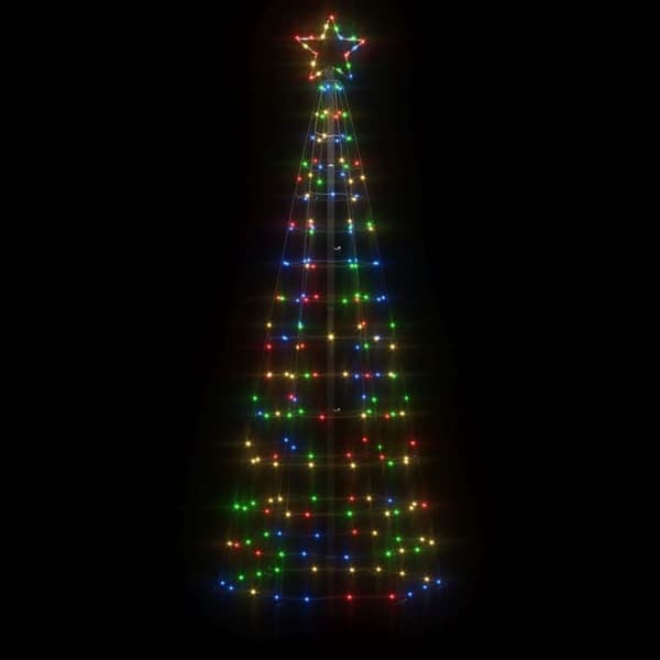 vidaXL LED joulukuusi piikeillä 220 värikästä LED-valoa 180 cm