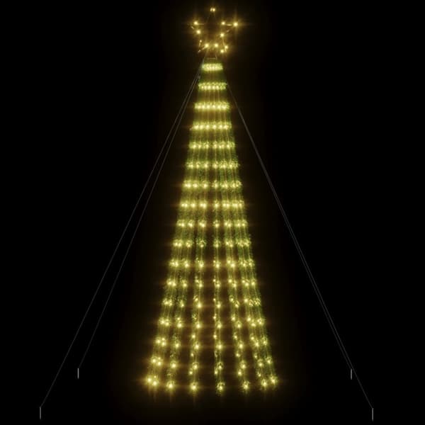 vidaXL LED joulukuusi 275 lämpimän valkoista LED-valoa 180 cm