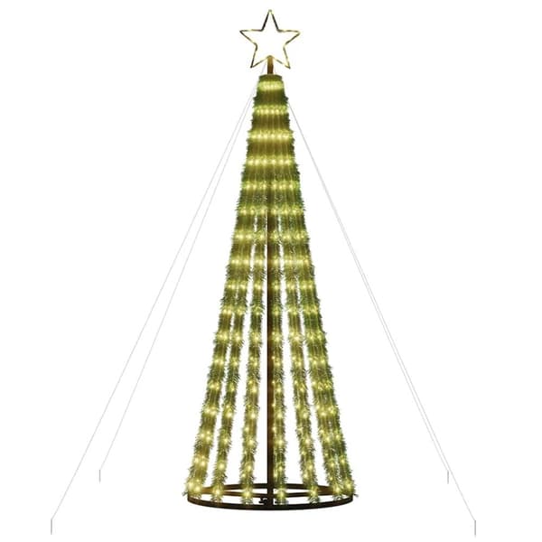 vidaXL LED joulukuusi 275 lämpimän valkoista LED-valoa 180 cm