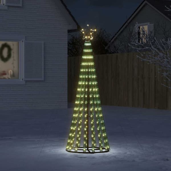 vidaXL LED joulukuusi 275 lämpimän valkoista LED-valoa 180 cm