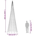 Miniatyrbillede 10 af 11: vidaXL julelys til flagstang 1534 LED'er 500 cm blåt lys