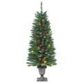 Miniatyrbild 3 av 10: vidaXL Plastgranar 2 st 100 LED grön 120 cm