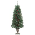 Miniatyrbild 4 av 10: vidaXL Plastgranar 2 st 100 LED grön 120 cm