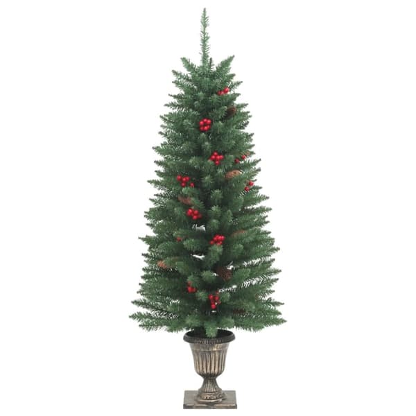 vidaXL Plastgranar 2 st 100 LED grön 120 cm