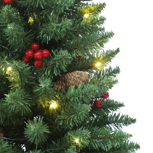 vidaXL Plastgranar 2 st 100 LED grön 120 cm
