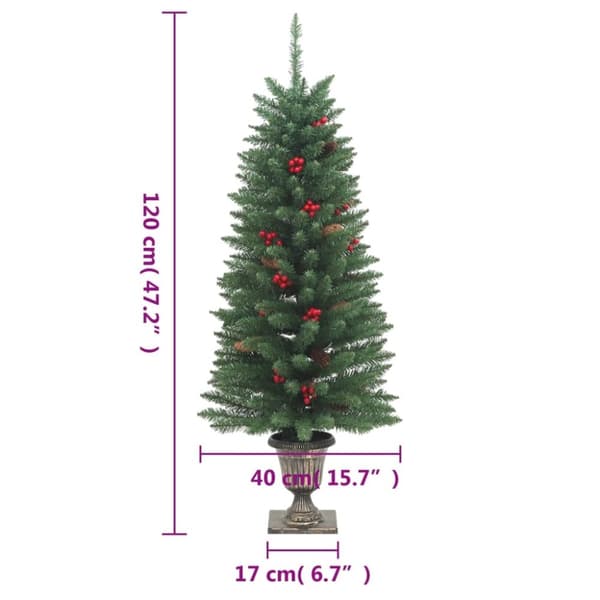 vidaXL Plastgranar 2 st 100 LED grön 120 cm