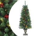 Miniatyrbild 2 av 10: vidaXL Plastgranar 2 st 100 LED grön 120 cm
